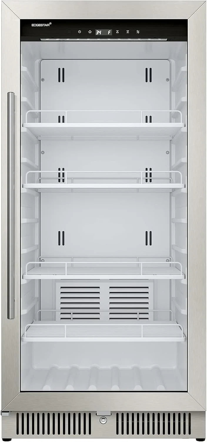 EdgeStar VBM101 22" Wide 10.1 Cu. Ft. Commercial Beverage Merchandiser Stainless Steel, Temp Alarm, Reversible Door