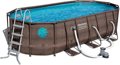 017963fb34a28710b06609818f61e8926de167b3caaaddfb2d3bc588c84a34b1 18ft x 9ft x 48 inch Swimming Pool Set with Pump and Maintenance Kit