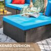 Devoko 5 Pieces Patio Furniture Sets All Weather Outdoor Sectional Patio Sofa Manual Weaving Wicker Rattan Patio Seating Sofas with Cushion and...