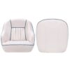 Pontoon Boat Seat, Captains Bucket Boat Seat, Back Folding Boat, Boat Cabin Seating White & Blue