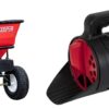 Walk Behind Push Spreader, 100lb Capacity, For Salt, Ice & Snow Melt, Included Grate & Cover With Enclosed Gearbox for Protection.