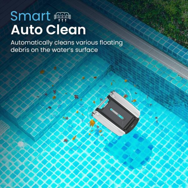 Betta SE Solar Powered Automatic Robotic Pool Surface Skimmer Cleaner with 30-Hour Continuous Cleaning Battery Power and Re-Engineered Twin Salt...
