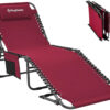 4-Fold Outdoor Folding Chaise Lounge Chair for Beach