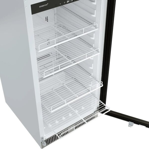 EdgeStar VBM101 22" Wide 10.1 Cu. Ft. Commercial Beverage Merchandiser Stainless Steel, Temp Alarm, Reversible Door