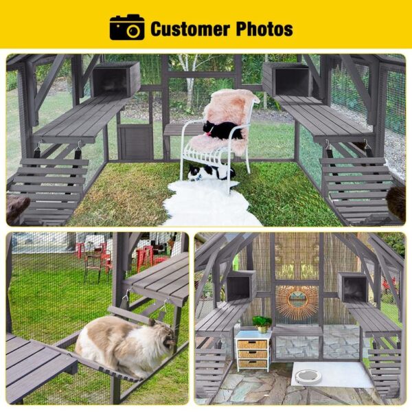 aivituvin Outdoor Cat Run : Large Cat Enclosure