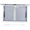 Concession Window 36W x 36H Aluminum Alloy Food Truck Service Window with Sliding Screens & Awning Door, Hydraulic Lift, Locking Mechanism,...