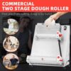 Commercial Pizza Dough Roller Sheeter, Max 16, Automatic 370W Electric Pizza Dough Roller, Stainless Steel, Suitable for Noodle, Pizza Bread and...