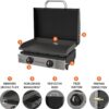 Blackstone 1666 22 Tabletop Griddle with Stainless Steel Faceplate, Powder Coated Steel, Black