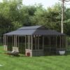 28 Ft. W x 15.5 FT. D Solid Wood Patio Gazebo