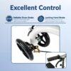 Hybrid - Most Compact All Terrain Knee Scooter for Adults for Foot Surgery Heavy Duty Knee Walker for Broken Ankle Foot Injuries Recovery Leg...