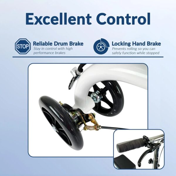 Hybrid - Most Compact All Terrain Knee Scooter for Adults for Foot Surgery Heavy Duty Knee Walker for Broken Ankle Foot Injuries Recovery Leg...