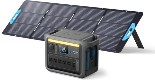Portable Power Station, 1800W (2400W Peak) Solar Generator, 58 Minutes to Fully Charge, 1056wh LiFePO4 Battery,