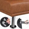 Yaheetech Convertible Sofa Bed Adjustable Couch Sleeper Modern Faux Leather Home Recliner Reversible Loveseat Folding Daybed Guest Bed, Removable...