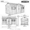 Side Entry 15 ft. W x 8 ft. D Plastic Storage Shed