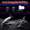 24V Go Kart for Kids 8-12, 300W*2 Motors, 9Ah Battery, 8MPH Speed, Music, Horn, 175lbs Max Load White