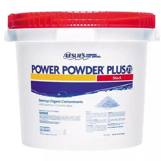 POWER POWDER PLUS 73% CALCIUM HYPOCHLORITE POOL SHOCK 25 LBS.