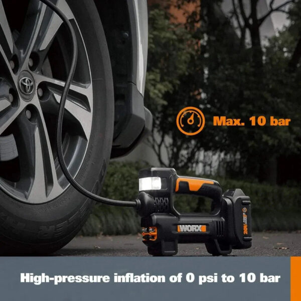20V MAX Cordless Multi-Function Air Pump Inflator (1 x 2.0aH Battery and 1 x Charger Included) - Black