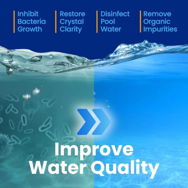 68% Calcium Hypochlorite Pool Shock for Swimming Pools - Chlorine Granules Swimming Pool Shock 50 lbs Bucket - Pool Chlorine for Inground and...