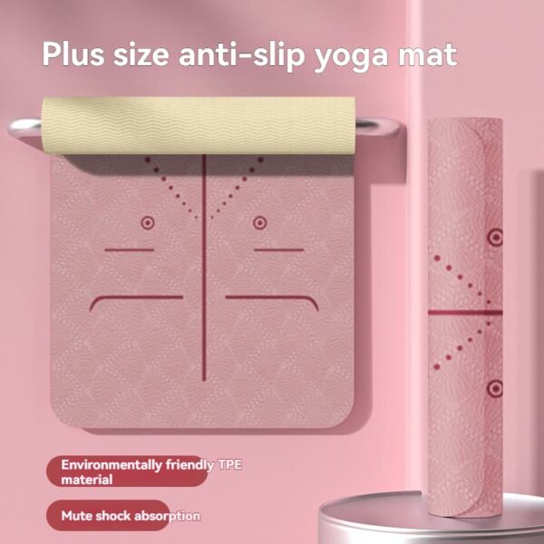 Foldable TPE Fitness Mat for Home Yoga Dance & Stretch Training