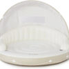 58292EP Canopy Island Inflatable Pool Float: Comfortable Lounge Surface Built-in Cup Holders Detachable Sunshade 440lb Max Weight Capacity 78.5" x 59"