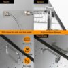50" Dog Wash Bathtub, Pet Wash Station, Professional Stainless Steel Dog Grooming Tub with Ramp, Faucet, Sprayer, Drain Kit, Right Door