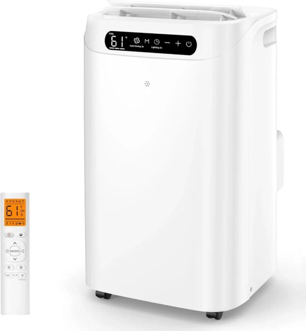 Portable Air Conditioners 14000Btu with Remote Control, 3-in-1 Free Stand Smart Cooling AC Unit with Dehumidifier, Fan, Cools Room up to 700...