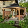13 Ft. W X 11 Ft. D Solid Wood Patio Gazebo