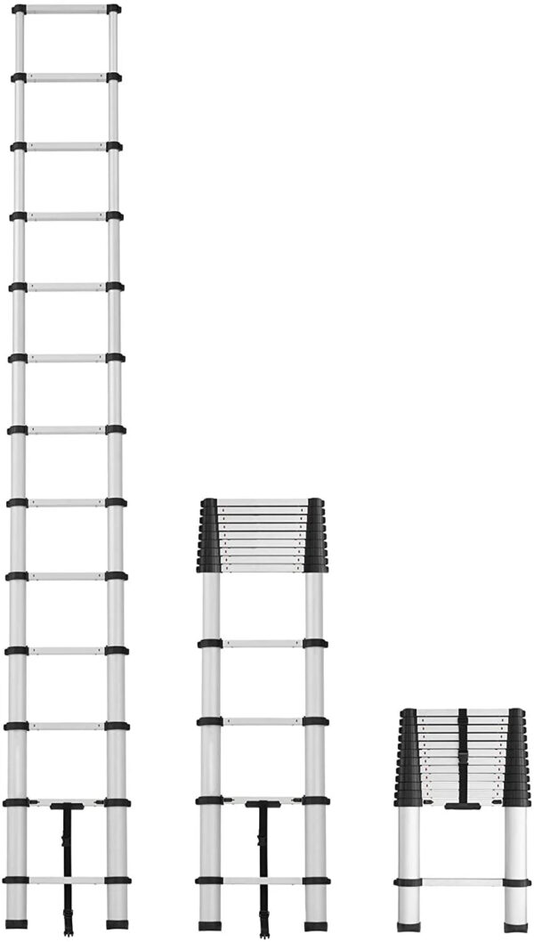20313T1ASE SmartClose Telescoping Aluminum Ladder with Pinch-Free, Soft-Close Locking Mechanism (300-Pound Capacity, 12.5 ft. ladder with 16 ft....