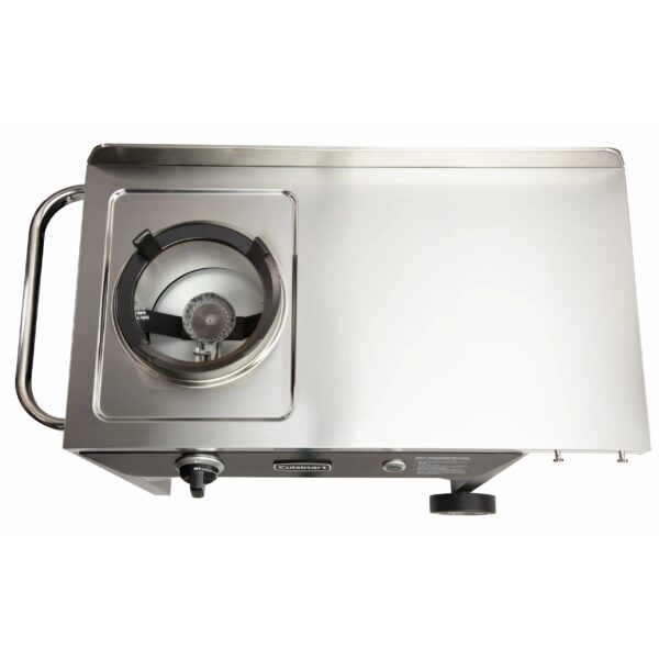 Cuisinart Outdoor Wok Station, 50,000 BTU Propane Outdoor Wok Burner w Prep Table, 14 Carbon Steel Wok for Stir Fry, Searing, BBQ Black