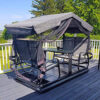 Outdoor Glider Benches for Outside Porch Patio Yard Retro Metal Glider Chair Outdoor