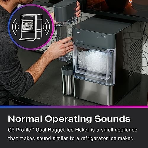 GE Profile Opal 2.0 XL with 1 Gallon Tank, Chewable Crunchable Countertop Nugget Ice Maker, Scoop included, 38 lbs in 24 hours, Pellet Ice Machine...