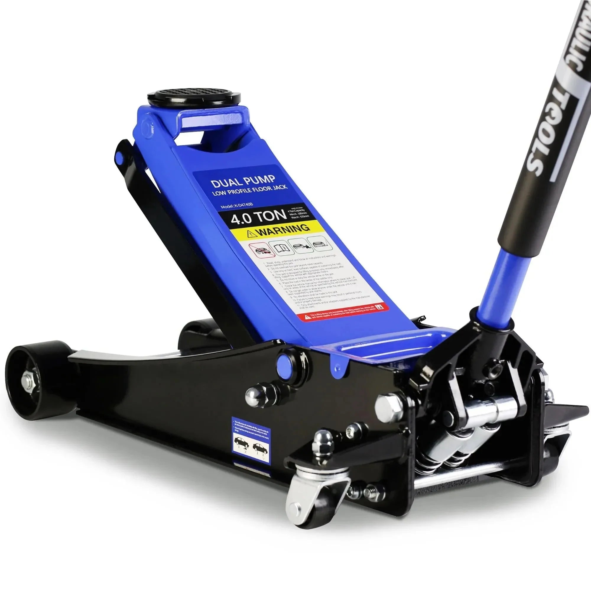 2c7694e60ab8a8741a1b77f5655e77c0e46710f0c78e3ade00a7eff2fa9fb876 4-Ton Floor Jack, Low Profile Car Jack, Heavy-Duty Trolley Jack Car Lift with Dual Pump Pistons, Lifting Range 4"-21", 8000LBS