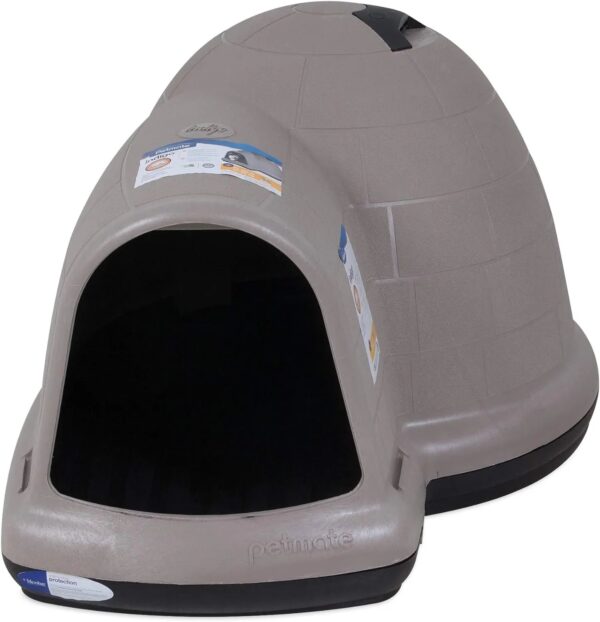 Petmate Indigo Dog House (Igloo Dog House, Made in USA with 90% Recycled Materials, All-Weather Protection Pet Shelter) for XL Dogs -90 to 125...
