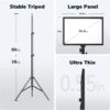 D50 LED Video Light Panel Lights 15.4", 2 Packs 45W 3000K-8000K Bi-Color Dimmable Photography Lighting, CRI 96+ Videography Lighting for Video...