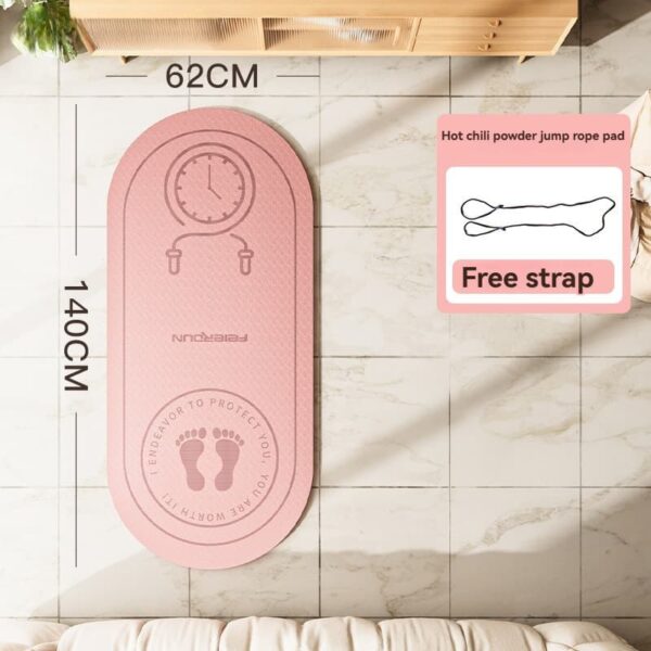 Wide Thick TPE Jump Rope Mat for Home Yoga & Fitness Training