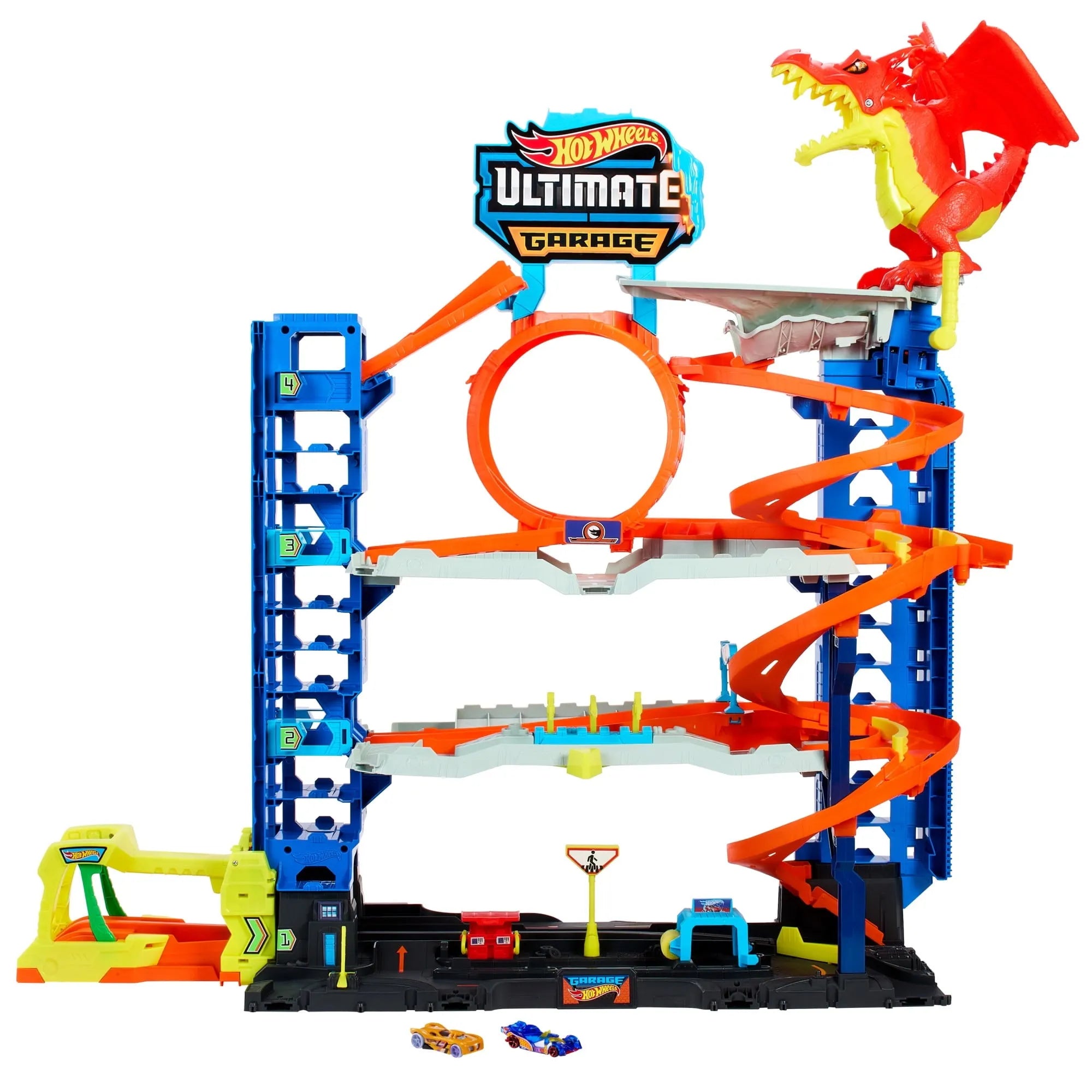 327a36ea1baffc5229b3dced4d26bca41174e449c3390e0ac2ad15179f883109-1 Hot Wheels City Ultimate Garage Playset with 2 Die-Cast Cars, Storage for 50+ Cars Child Age 4-8