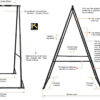 Air Yoga Equipment Set Includes: Blue Aerial Yoga Hammock and The Height-Adjustable Foldable Sturdy Durable KT Yoga Swing Stand Frame