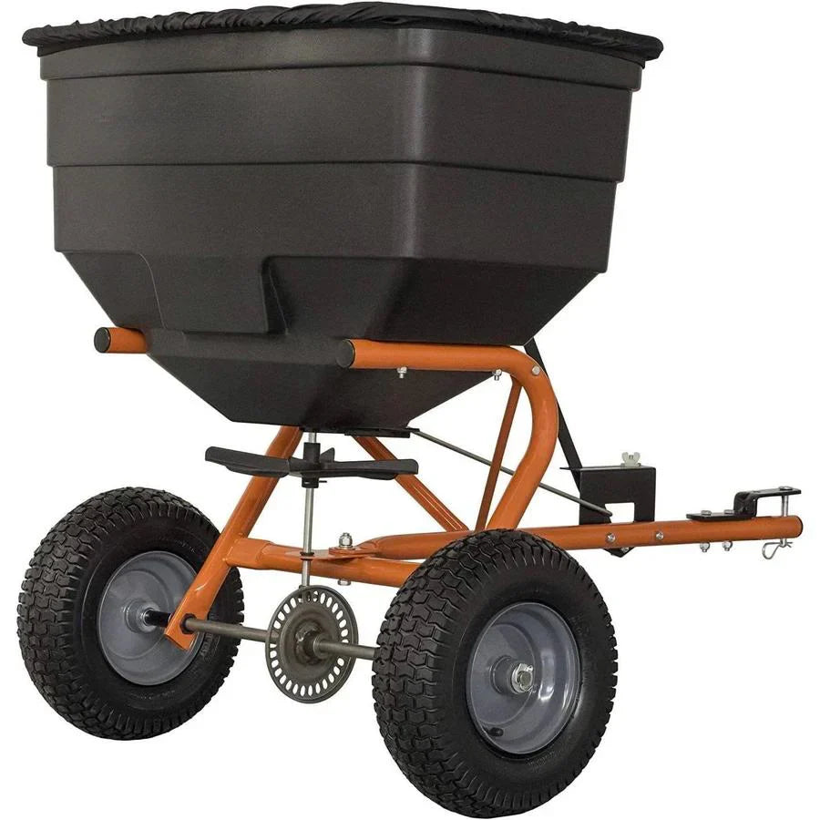 33b0a00978fe8622735715409afd056e99cf66f18fcb6e1edeefb5276ed755c3 185 lb. Tow Behind Broadcast Spreader