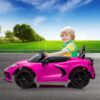 12V Kids Ride on Car Licensed Corvette Battery Powered Car Toddles Electric Sports Car Toy with Remote Control, Visual Dashboard, LED Lights,...