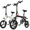 EB3 Electric Bike Adults 21mph, 500W Peak Motor, 270Wh Battery, Rear Suspension, 3 Levels Assist, 14" Folding Ebike for Adults and Teens, Complies...