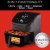 Instant Vortex Plus 6QT ClearCook Air Fryer, Clear Windows, Custom Program Options, 6-in-1 Functions, Crisps, Broils, Roasts, Dehydrates, Bakes,...