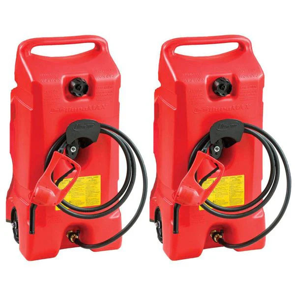 376e8263c4214707d110a5892b56df01188e5c6b407af05c502f6752d1610248 14 Gallon Portable Gas Fuel Tank with Pump, 2 Pack, Red