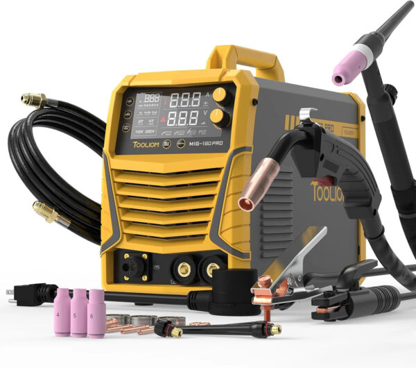 Aluminum alloy MIG welding machine, with pulse function, output power 250A, voltage 110V/220V, supports dual voltage mode, a multi-functional...