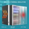EUHOMY Beverage Refrigerator, 126 Can Mini fridge with Glass Door
