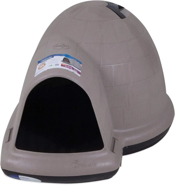 Petmate Indigo Dog House (Igloo Dog House, Made in USA with 90% Recycled Materials, All-Weather Protection Pet Shelter) for XL Dogs -90 to 125...