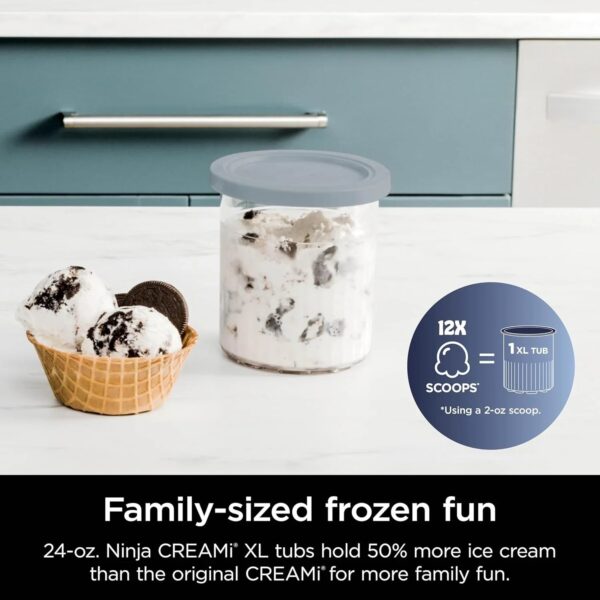 Ninja NC301 CREAMi Ice Cream Maker, for Gelato, Mix-ins, Milkshakes, Sorbet, Smoothie Bowls & More, 7 One-Touch Programs, with (2) Pint Containers...