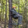 Summit Viper SD Climbing Treestand Lightweight Aluminum, Foam Padded Seat, 300 lbs Capacity, Includes Safety Harness