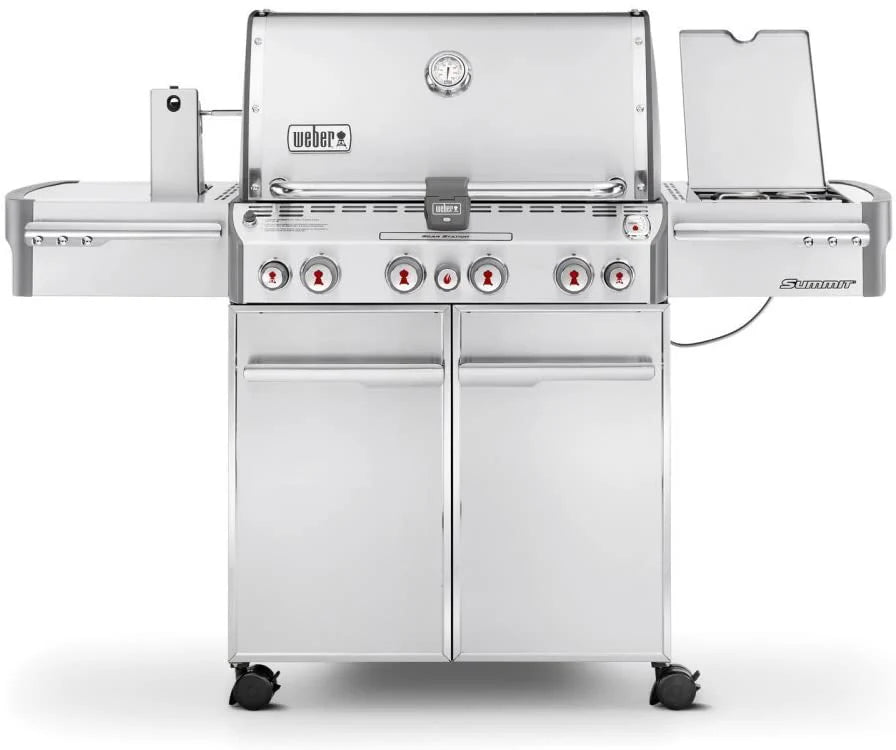 4401412f81ea2a3c4d80f4bae08d1be32433c6ca7cd1b3407acdac46d42f4fca Weber 7170001 Summit S-470 4-Burner Liquid Propane Grill, Stainless Steel 580-Square Inch