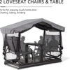Outdoor Glider Benches for Outside Porch Patio Yard Retro Metal Glider Chair Outdoor