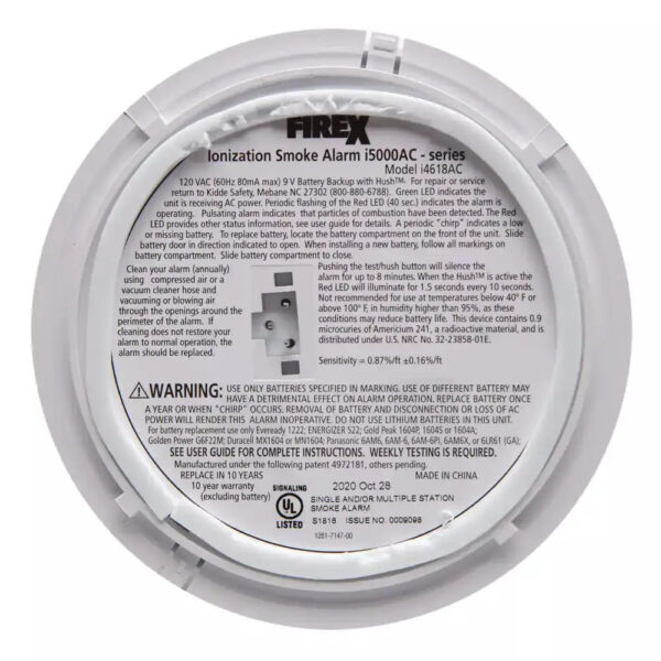 Firex 4 Pack Hardwired Smoke Detector with Ionization Sensor